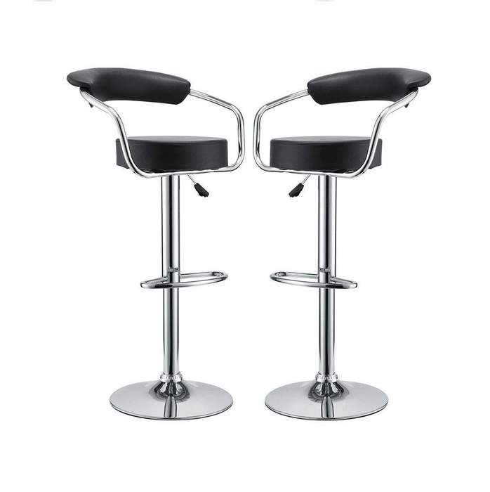 SMTE Chrome Base Bar Stools with keychain