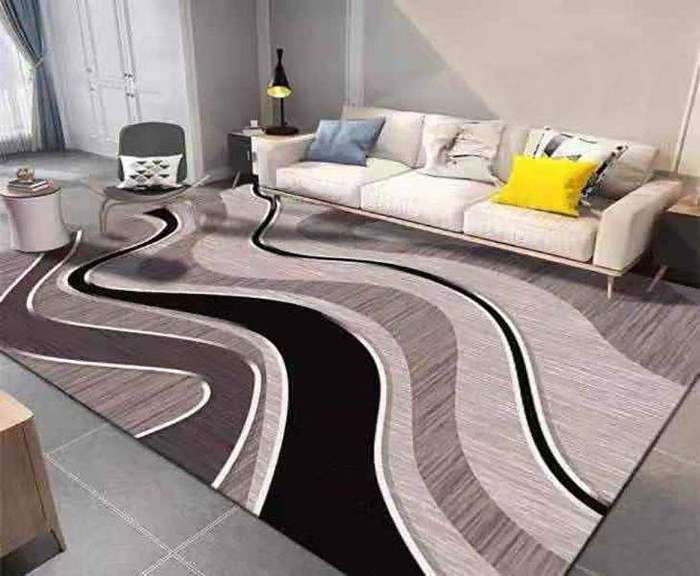 SMTE 200cm by 150cm - Modern 3D Geometric Design Area 4 Rug with keychain