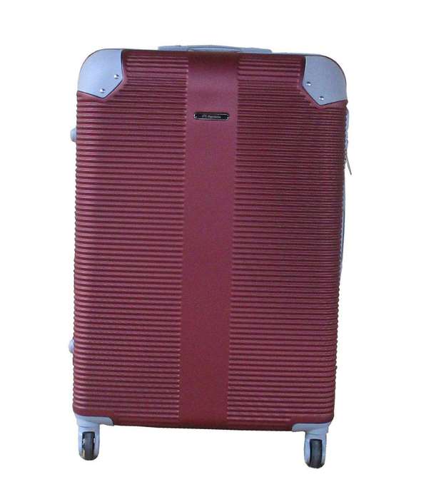 SMTE 1 Piece Hard Outer Shell Luggage 25" - Maroon with keychain