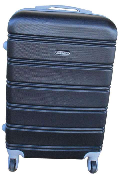 SMTE 1 Piece Premium Travel Luggage Bag 22" - Black with keychain