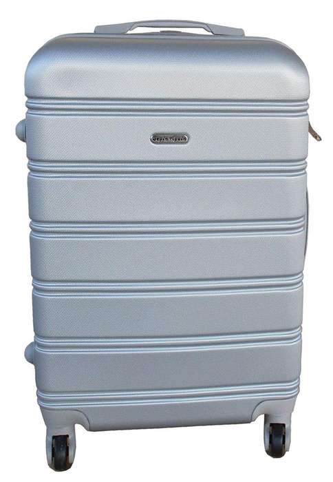 SMTE Premium Travel Luggage Bag 28" - 1 Piece -  Silver with keychain
