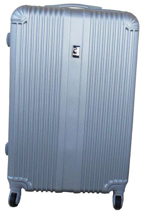 SMTE Mooistar 19 inch Travel Luggage Suitcase Bag - Silver with keychain