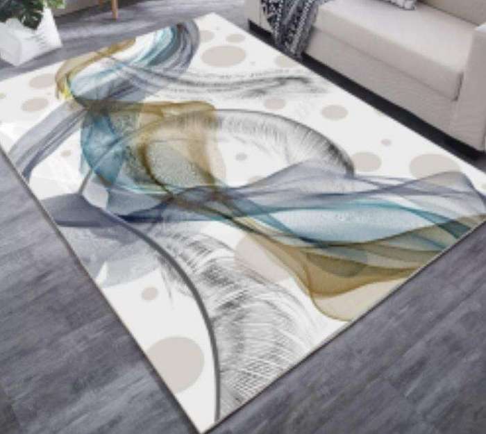 SMTE IH - Modern 3D Geometric Design Area 20 Rug with keychain