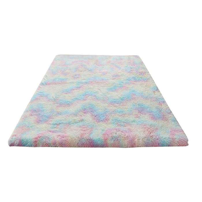 SMTE Unicorn Fluffy Shaggy Carpet/Rug - 2m x 1.5m with keychain
