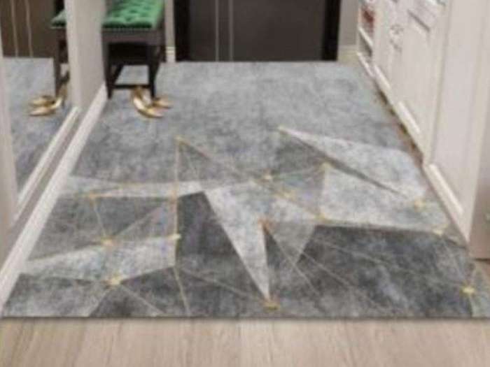 SMTE - 200cm by 150cm - Modern 3D Geometric Design Area (A53.)x Rug with keychain