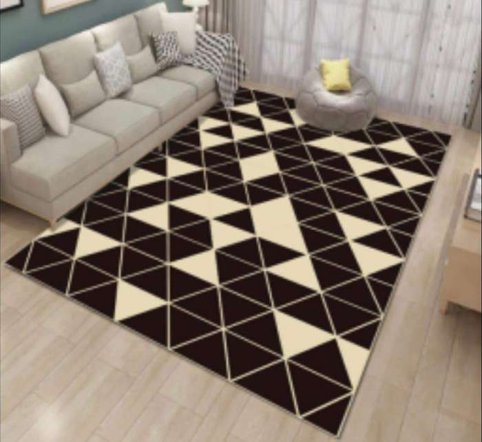 SMTE - 200cm by 150cm - Modern 3D Geometric Design Area (A43.)x Rug with keychain
