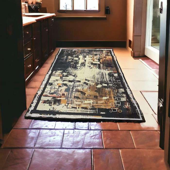 SMTE - 200cm x 150cm - Modern 3D Geometric Design - Carpet/Rug - A59 with keychain