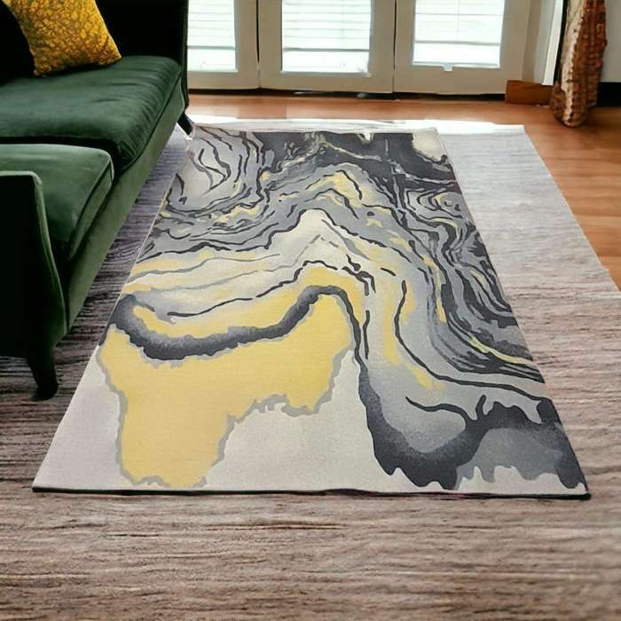 SMTE - 200cm x 150cm - Modern 3D Geometric Design - Carpet/Rug - A11 with keychain