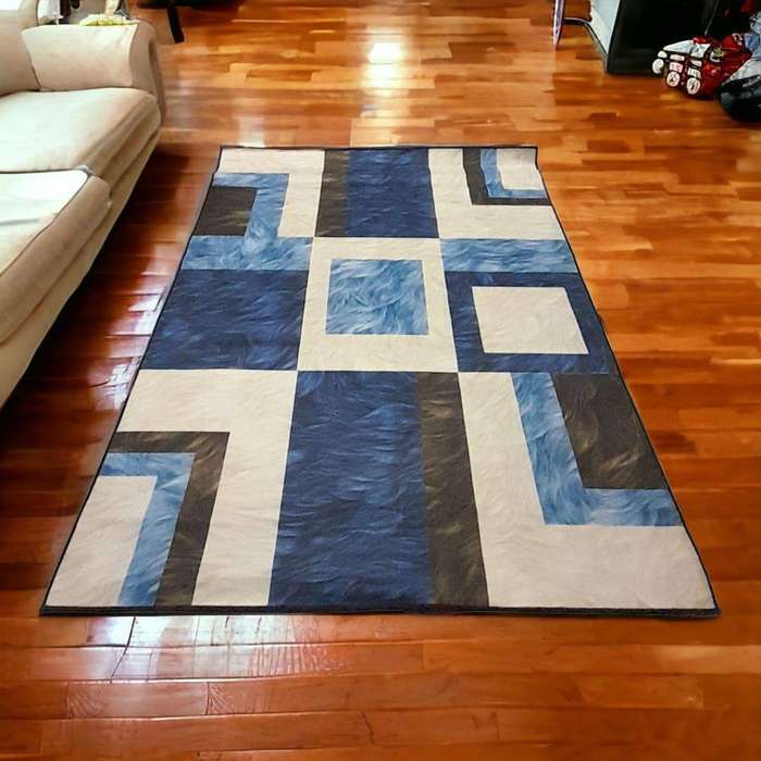 SMTE - 200cm x 150cm - Modern 3D Geometric Design - Carpet/Rug - A69 with keychain