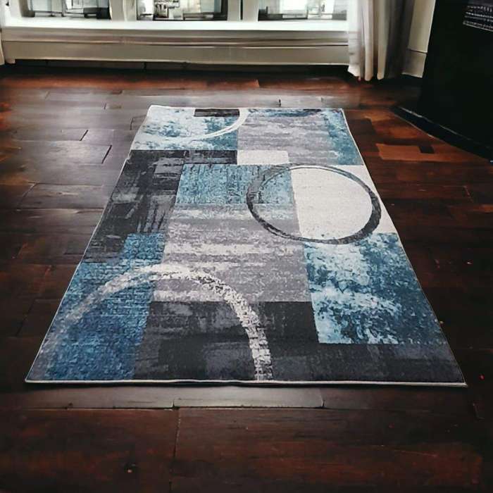 SMTE - 200cm x 150cm - Modern 3D Geometric Design - Carpet/Rug - A76 with keychain
