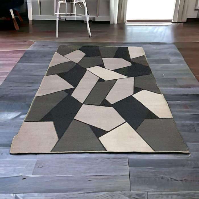 SMTE - 200cm x 150cm - Modern 3D Geometric Design - Carpet/Rug - A9 with keychain