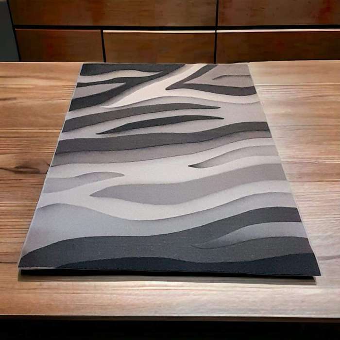 SMTE - 200cm x 150cm - Modern 3D Geometric Design - Carpet/Rug - A17 with keychain