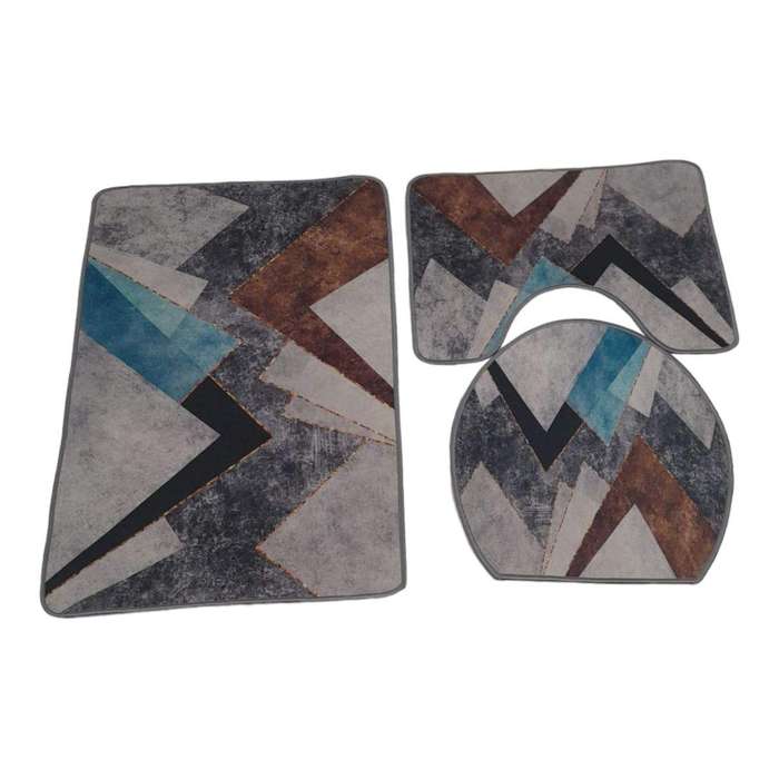SMTE 3 Piece Non Slip Super Absorbent Bath Mat set tsz6 with keychain