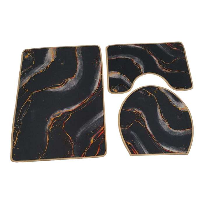 SMTE 3 Piece Non Slip Super Absorbent Bath Mat set tsz4 with keychain