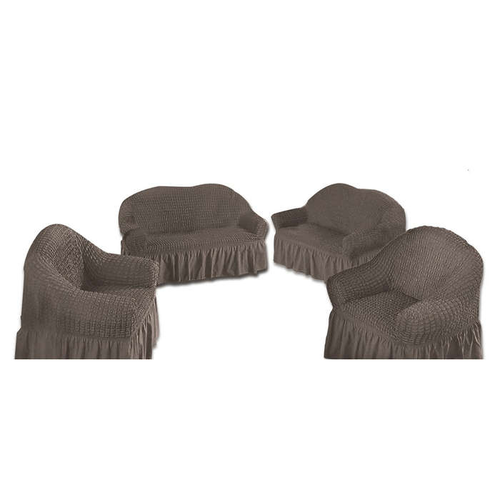 SMTE 4pcs High Elastic Universal Sofa covers - Grey with keychain