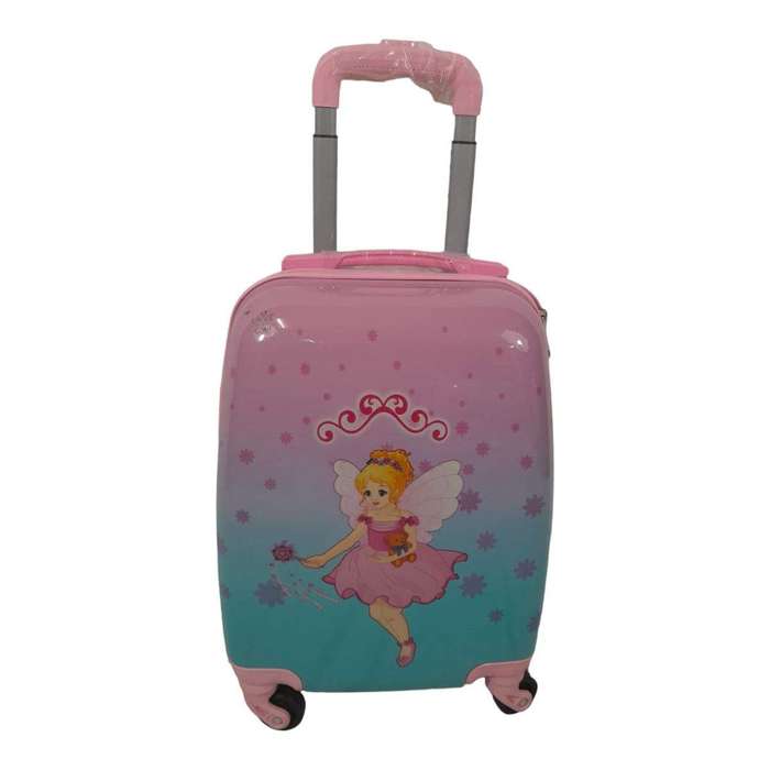 SMTE - Quality Kiddies Cartoons Hand Luggage/ Suitcase for Kids-Fairy with keychain