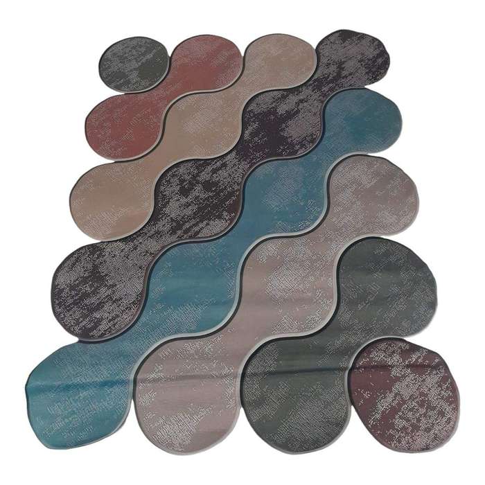 SMTE Quality Large 3D Printed European Style Rug - Pink & Purple - F1 - B23 with keychain