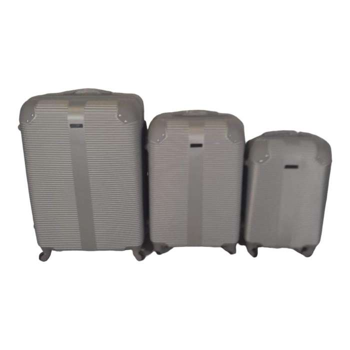 SMTE Quality Hardshell Luggage Bags - Blue - F20 - Grey with keychain