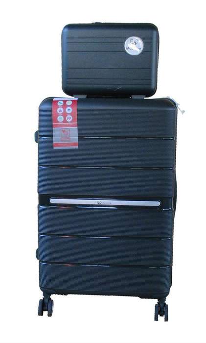 SMTE Unbreakable Travel Luggage 2 Piece Suitcases Spinner - 22" - Blackish Green with keychain
