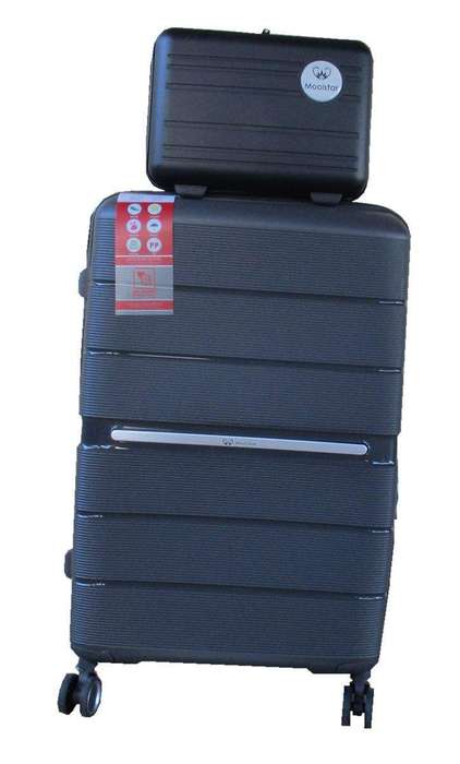 SMTE Unbreakable Travel Luggage 2 Piece Suitcases Spinner - 22" - Dark Grey with keychain