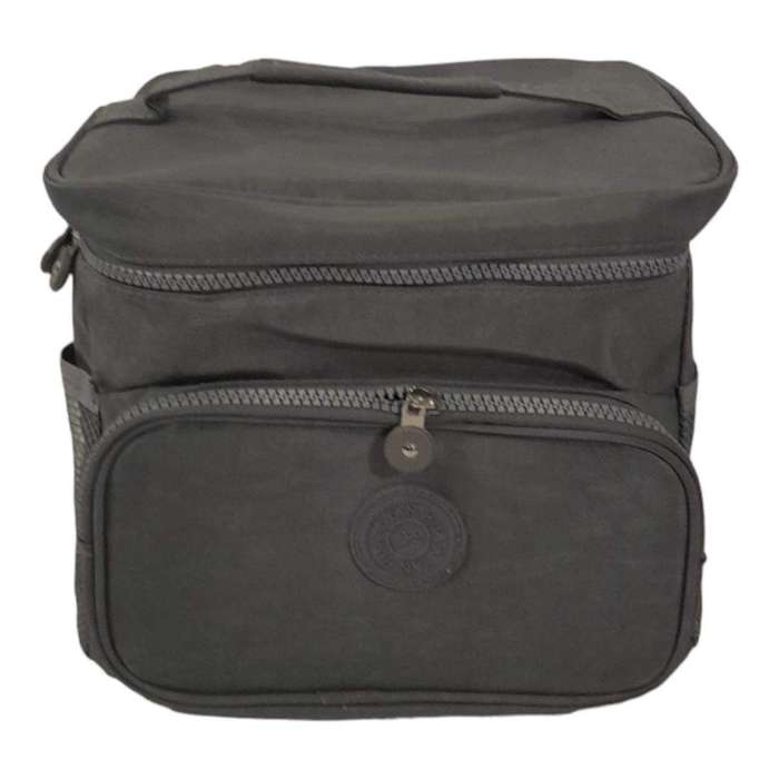 SMTE Square Large Capacity Thermal Lunch Bag-F24 - Grey with keychain