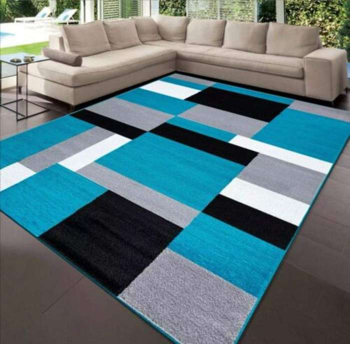SMTE - 200cm by 150cm - Modern 3D Geometric Design Area A69 with keychain