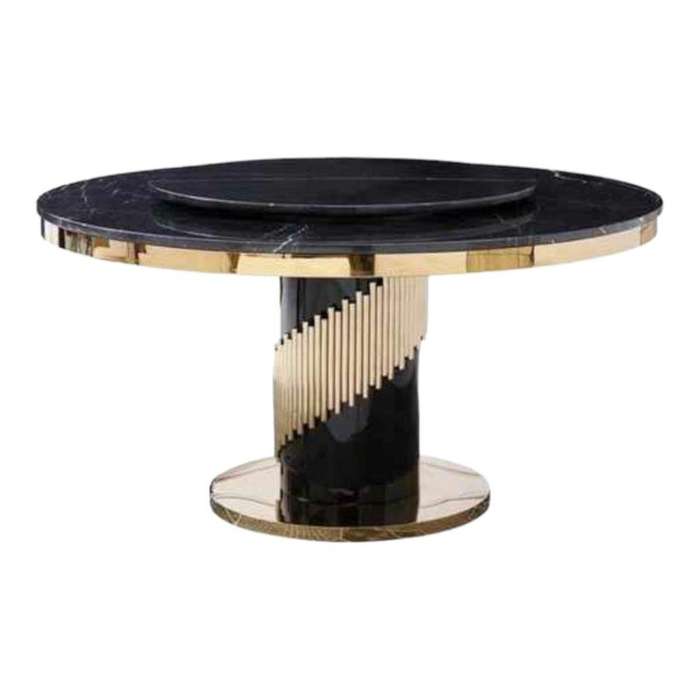 SMTE Luxury Round Marble Dining Asian Table - A-Dt871 with keychain