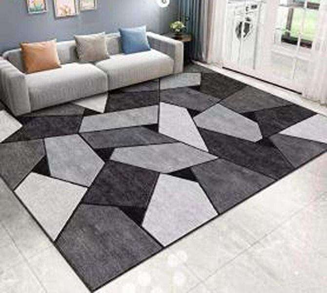 SMTE Modern 3D Geometric Design 3dx Rug Rug - BA9 - 120cm by 160cm with keychain
