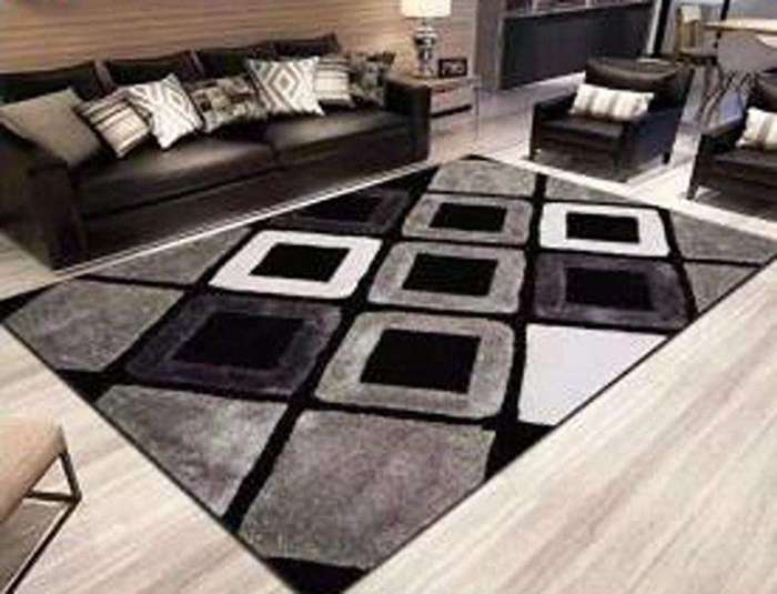 SMTE Modern 3D Geometric Design 3dx Rug Rug - BA8 - 120cm by 160cm with keychain