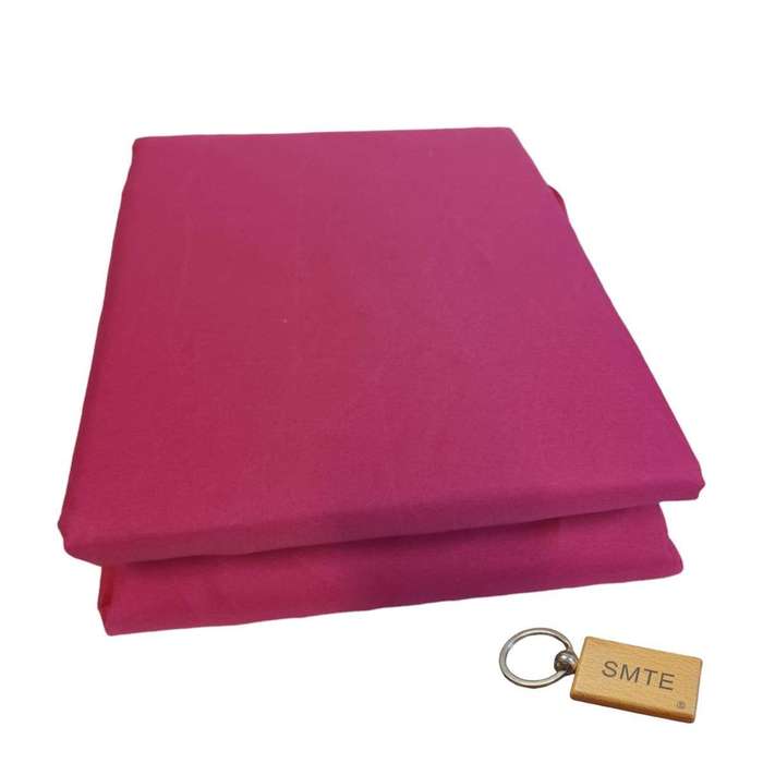 SMTE Luxurious Microfiber Bed Sheets: 150x189cm+Smte Keyring - Red with keychain