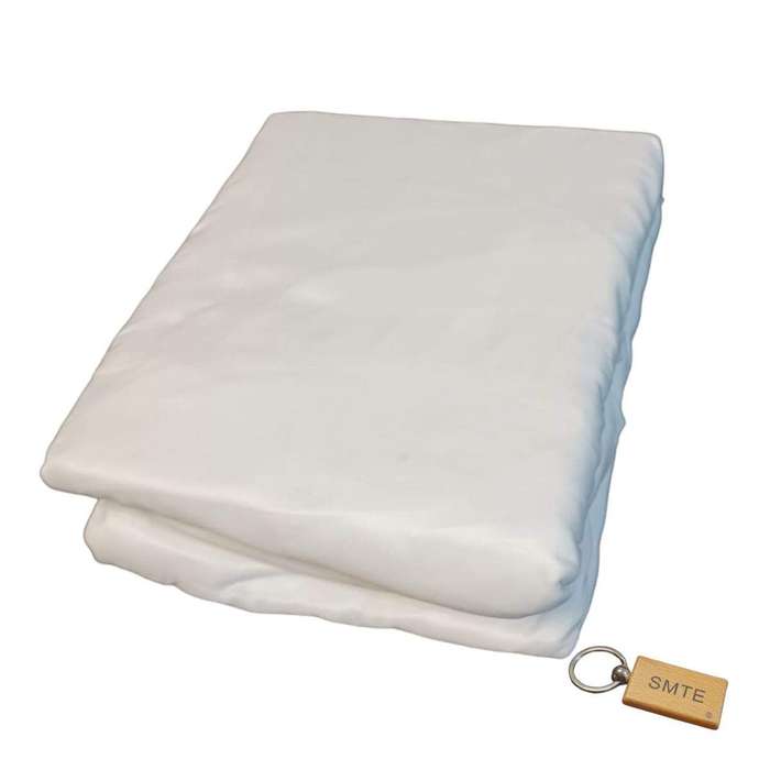 SMTE Luxurious Microfiber Bed Sheets: 150x189cm+Smte Keyring - White with keychain