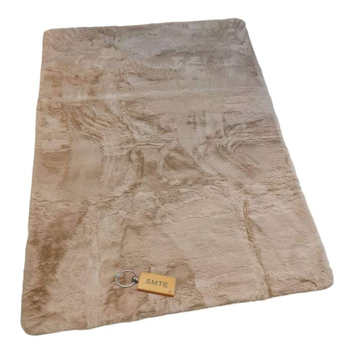 SMTE Quality Maxsoft Rabbit/Bunny Skin Fluffy Rug With Keychain-Gold - 160 L x 230 W cm