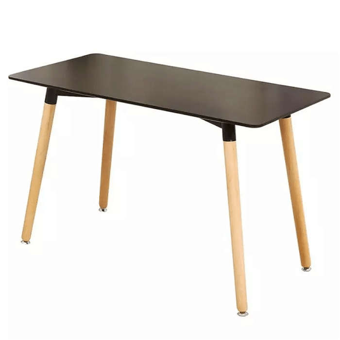 SMTE Black Modern Rectangular Dining Table HY-T04-120 with keychain
