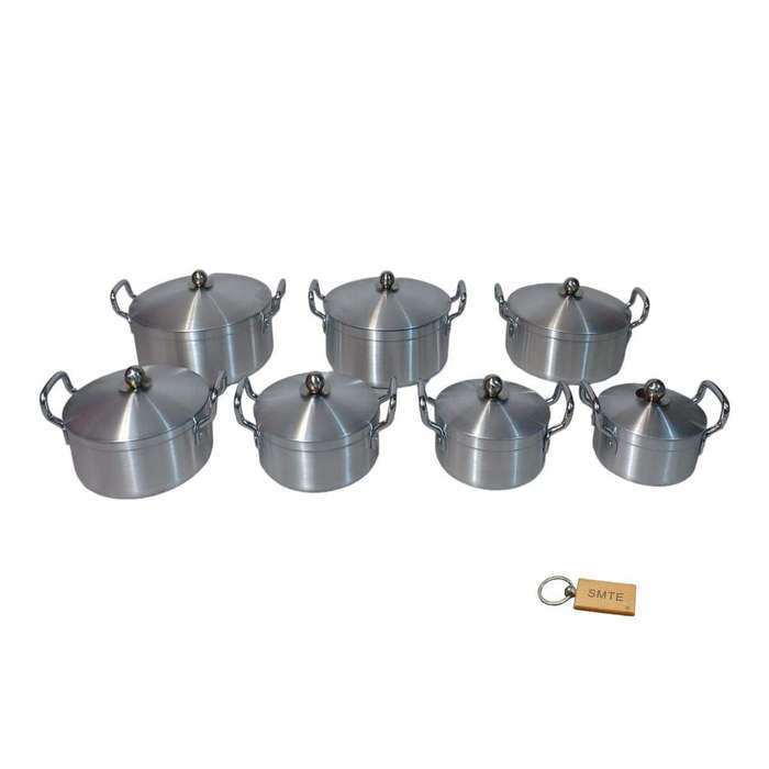 SMTE 7 Piece Aluminum Cooking Pots with Keyring with keychain