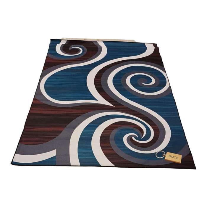 SMTE 200cm by 150cm - Modern 3D Geometric Design Area Rug A79 With SMTE keyring with keychain
