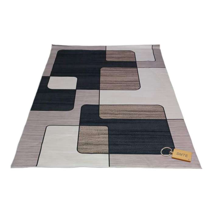SMTE 200cm by 150cm - Modern 3D Geometric Design Area Rug A52 With SMTE keyring with keychain