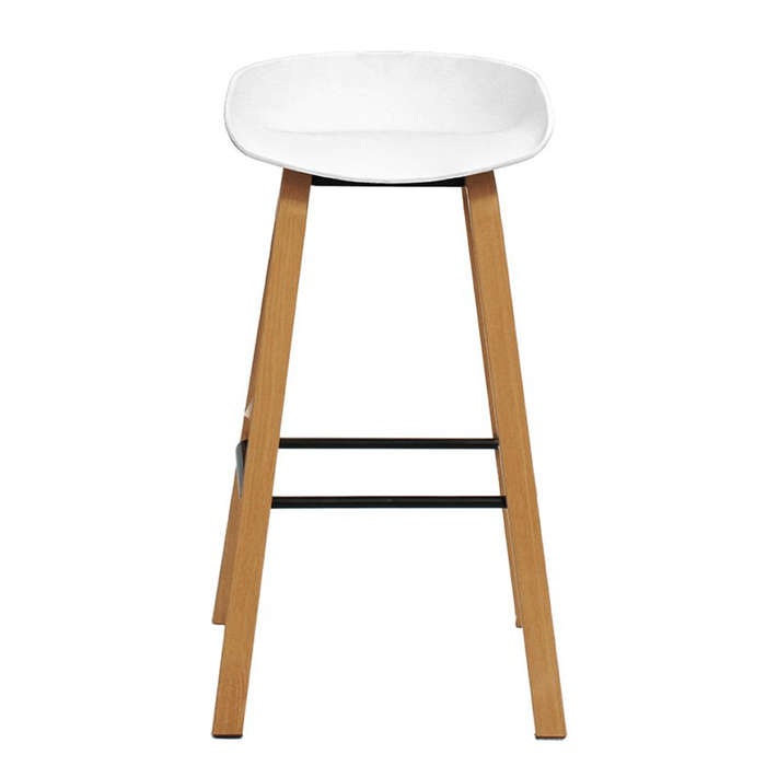 SMTE White Kuhn Bar Stool with keychain