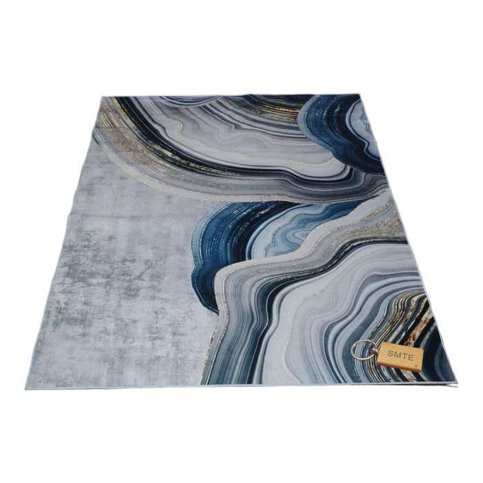 SMTE 200cm by 150cm - Modern 3D Geometric Design Area Rug A88 With SMTE Keyring with keychain