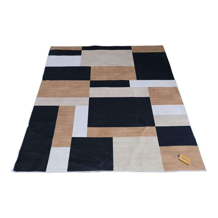 SMTE 200cm by 150cm - Modern 3D Geometric Design Area Rug A70 With SMTE Keyring with keychain