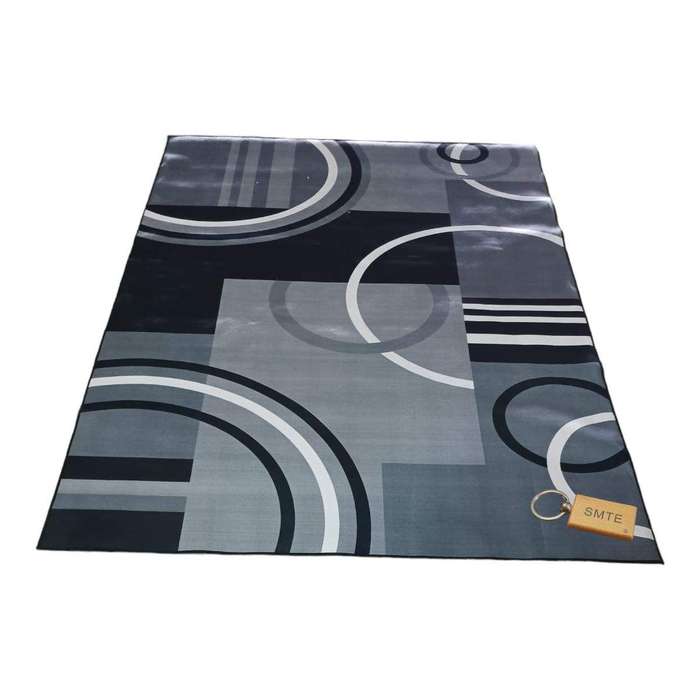 SMTE 200cm by 150cm - Modern 3D Geometric Design Area Rug A67 With SMTE Keyring with keychain