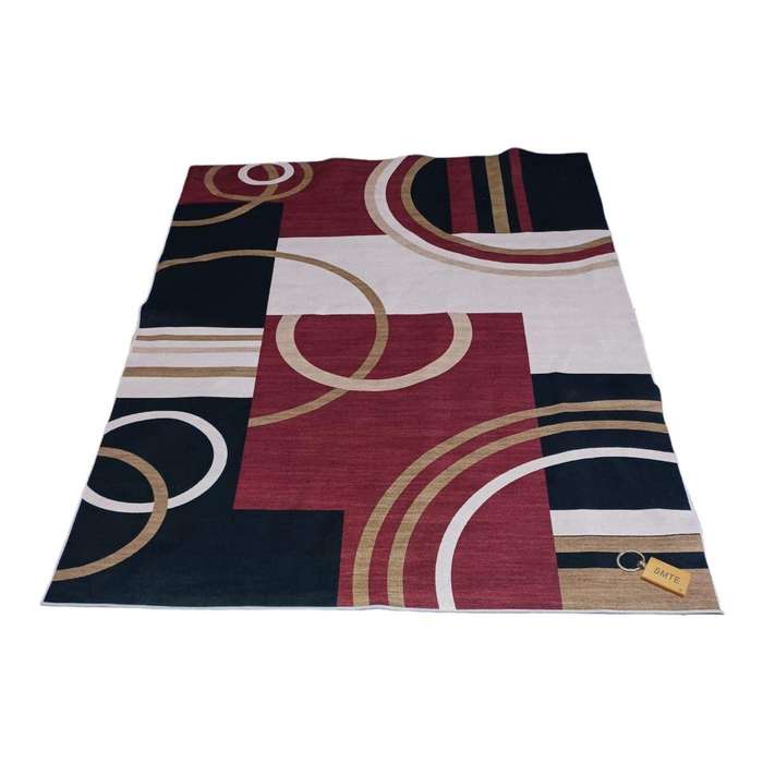 SMTE 200cm by 150cm - Modern 3D Geometric Design Area Rug A65 With SMTE Keyring with keychain