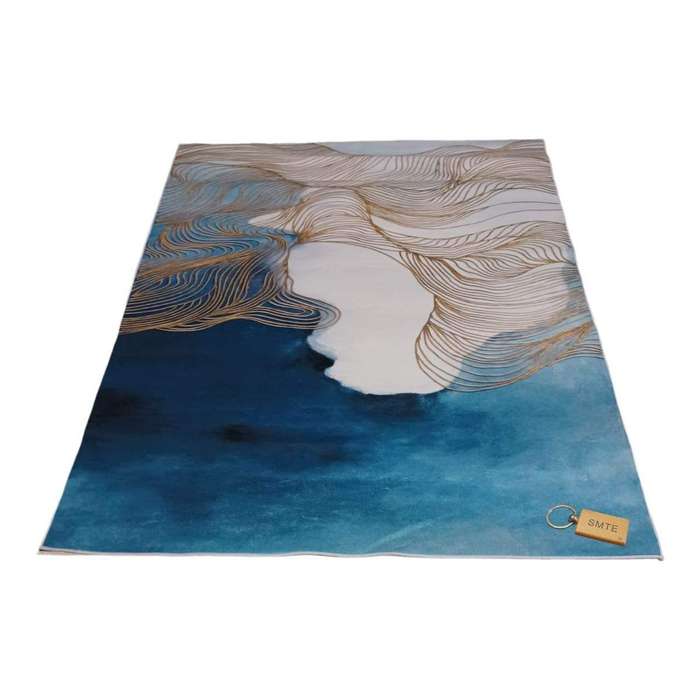 SMTE 200cm by 150cm - Modern 3D Geometric Design Area Rug A21 With SMTE Keyring with keychain