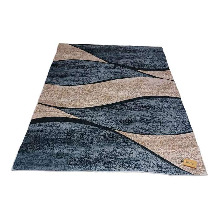 SMTE 200cm by 150cm - Modern 3D Geometric Design Area Rug A12 With SMTE Keyring with keychain