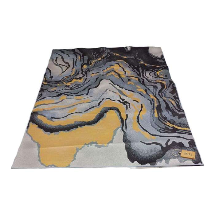 SMTE 200cm by 150cm - Modern 3D Geometric Design Area Rug A11 With SMTE Keyring with keychain