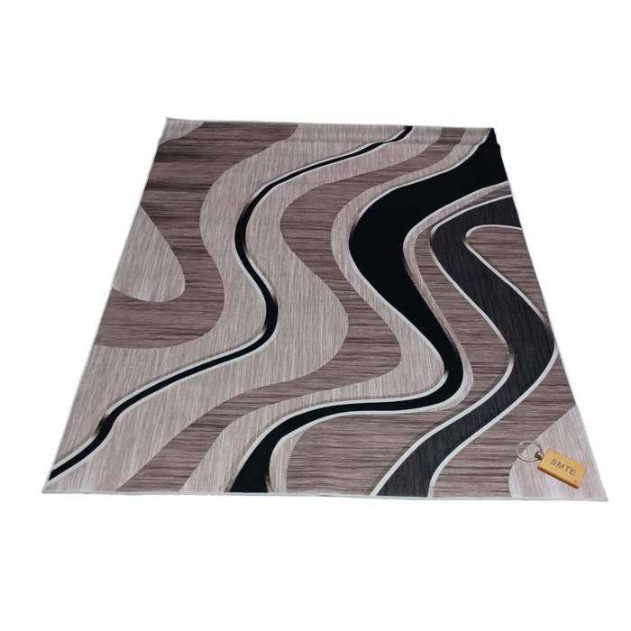 SMTE 200cm by 150cm - Modern 3D Geometric Design Area Rug A4 With SMTE Keyring with keychain