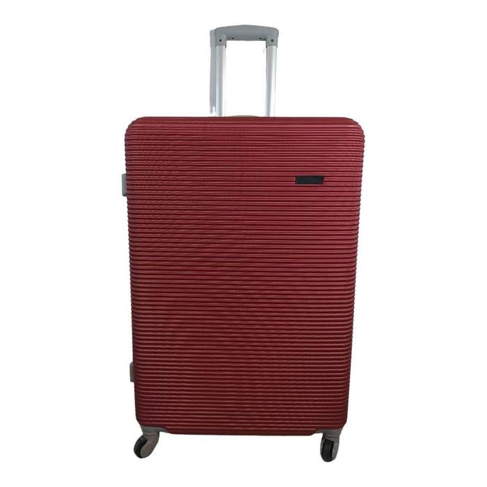 Smte - 1 Piece Hard Outer Shell Luggage Set- Red 60' with keychain