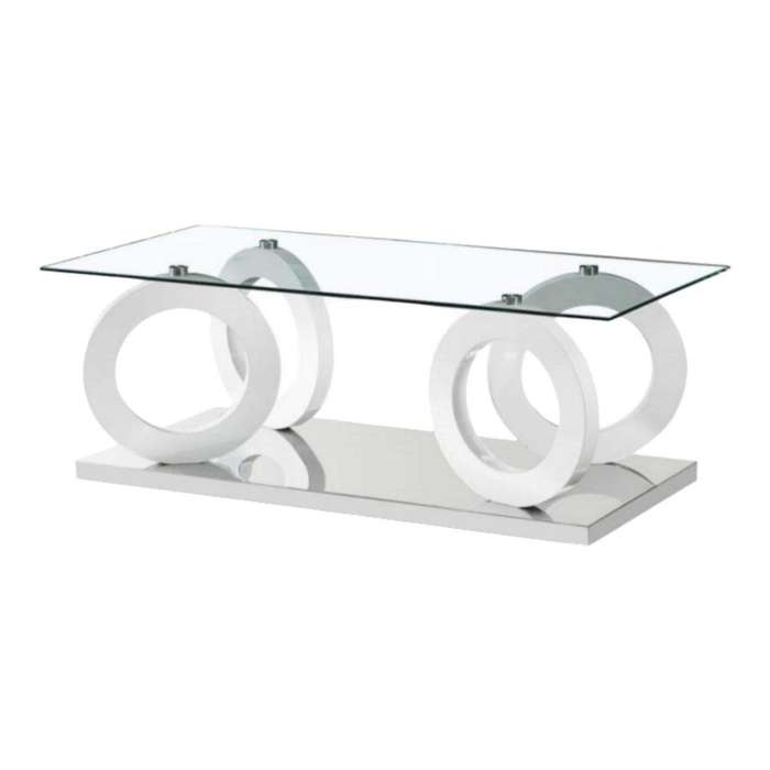 SMTE El Anillo Coffee Table - White with keychain