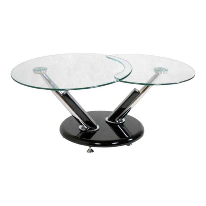 SMTE Coffee Tables - Round Tempered Glass with keychain