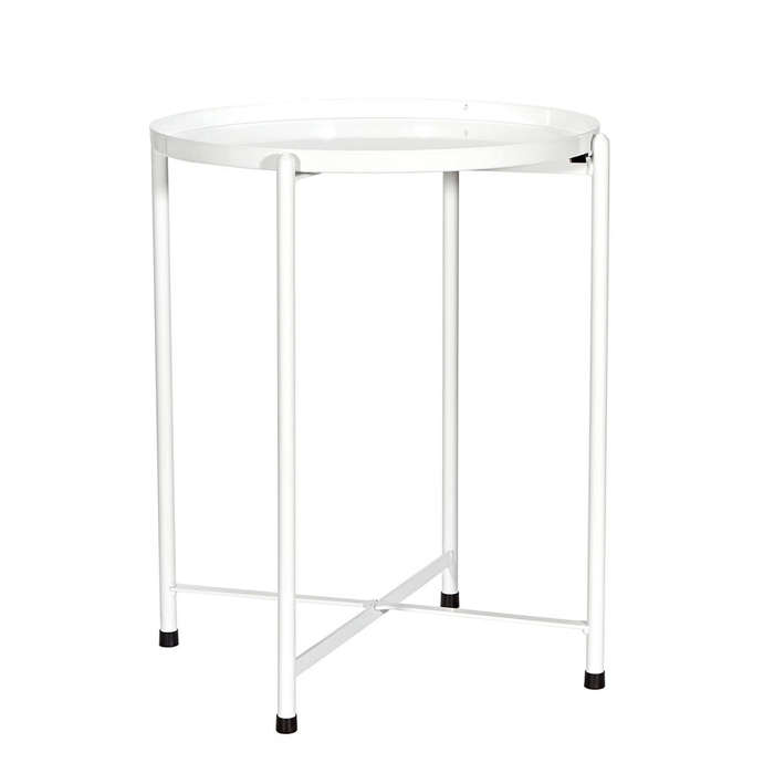 SMTE Metal Coffee Table - White with keychain