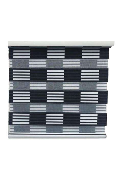 SMTE Ziwili-Quality Roller Zebra Dual LayerDay Night Blinds for Windows-J-9 - 150 L x 60 W cm wit...